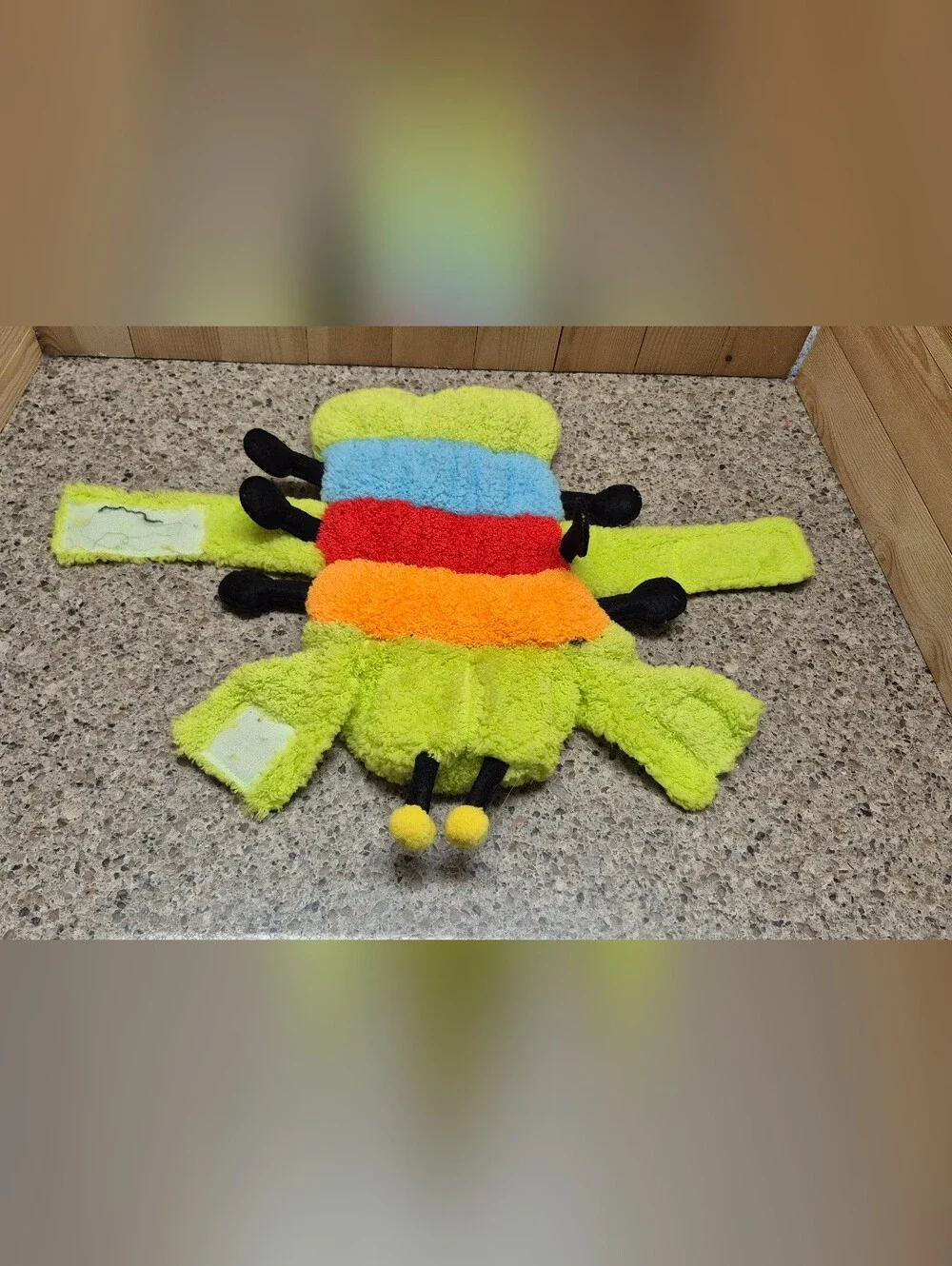 Caterpillar Dog Costume XS Extra Small Plush Halloween Multi Color Photo Shoot